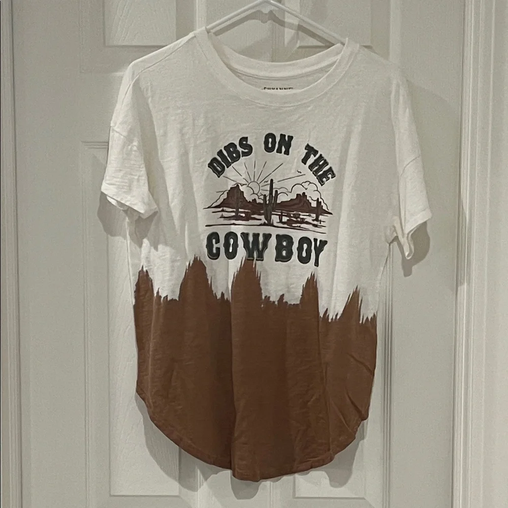 NEW Shyanne White and Brown Short Sleeve Tee - Picture 2 of 5